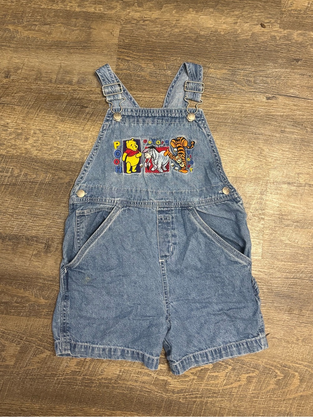 Denim Kids Short Overalls with Winnie the Pooh